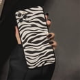thumbnail image 3 of Compatible with iPhone Case,Retro Zebra Print Bumper Camera Lens Protection Soft Shockproof Cover Phone Case (Black,iPhone 12 Pro Max), 3 of 5