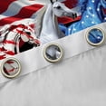 thumbnail image 4 of Manfei Galloping Horse Kitchen Curtains, Patriotic American Flag Black Out Curtains Pack of 2 (42x63 Each), Red White Blue, 4 of 6