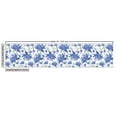 thumbnail image 3 of Ambesonne Floral Fabric by the Yard Upholstery, Japanese Lotus Flowers Image, 1 Yard, White and Ceil Blue, 3 of 5