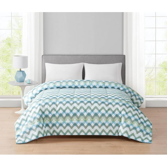 Mainstays Printed Reversible Microfiber Comforter, 1 piece