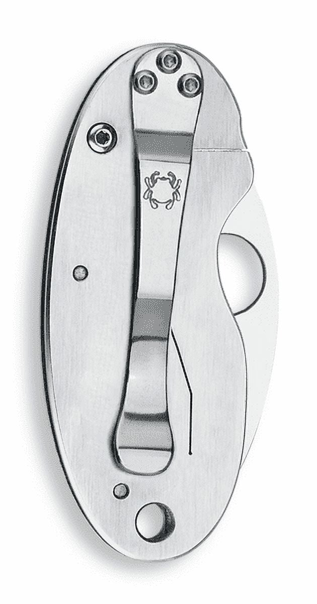 Spyderco Cricket Stainless Steel Folding Pocket Knife - Plain Edge - C29P