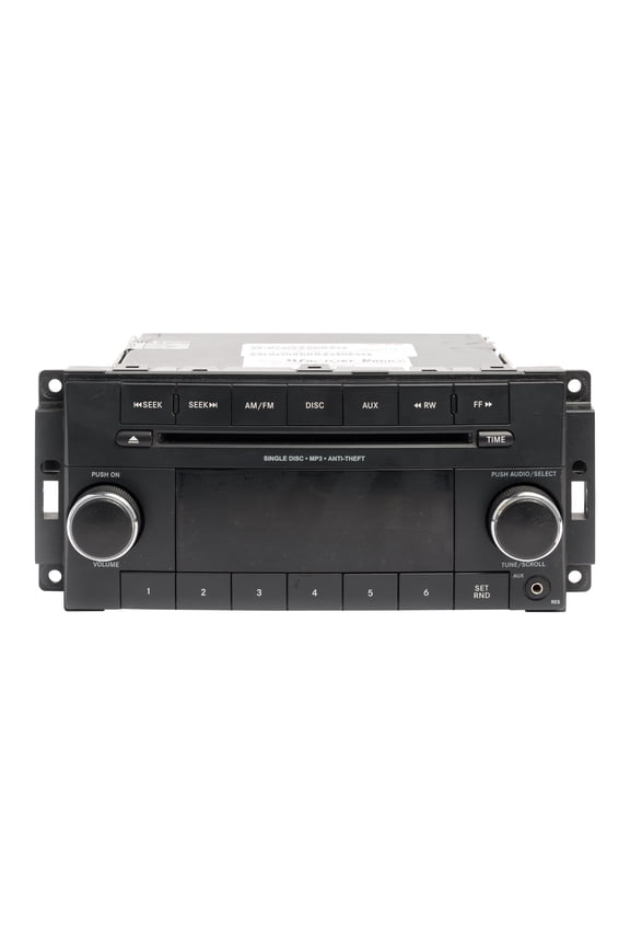 Restored 20122014 Jeep Wrangler AM FM Radio Single Disc MP3 Player AUX P05091196AA RES (Refurbished)