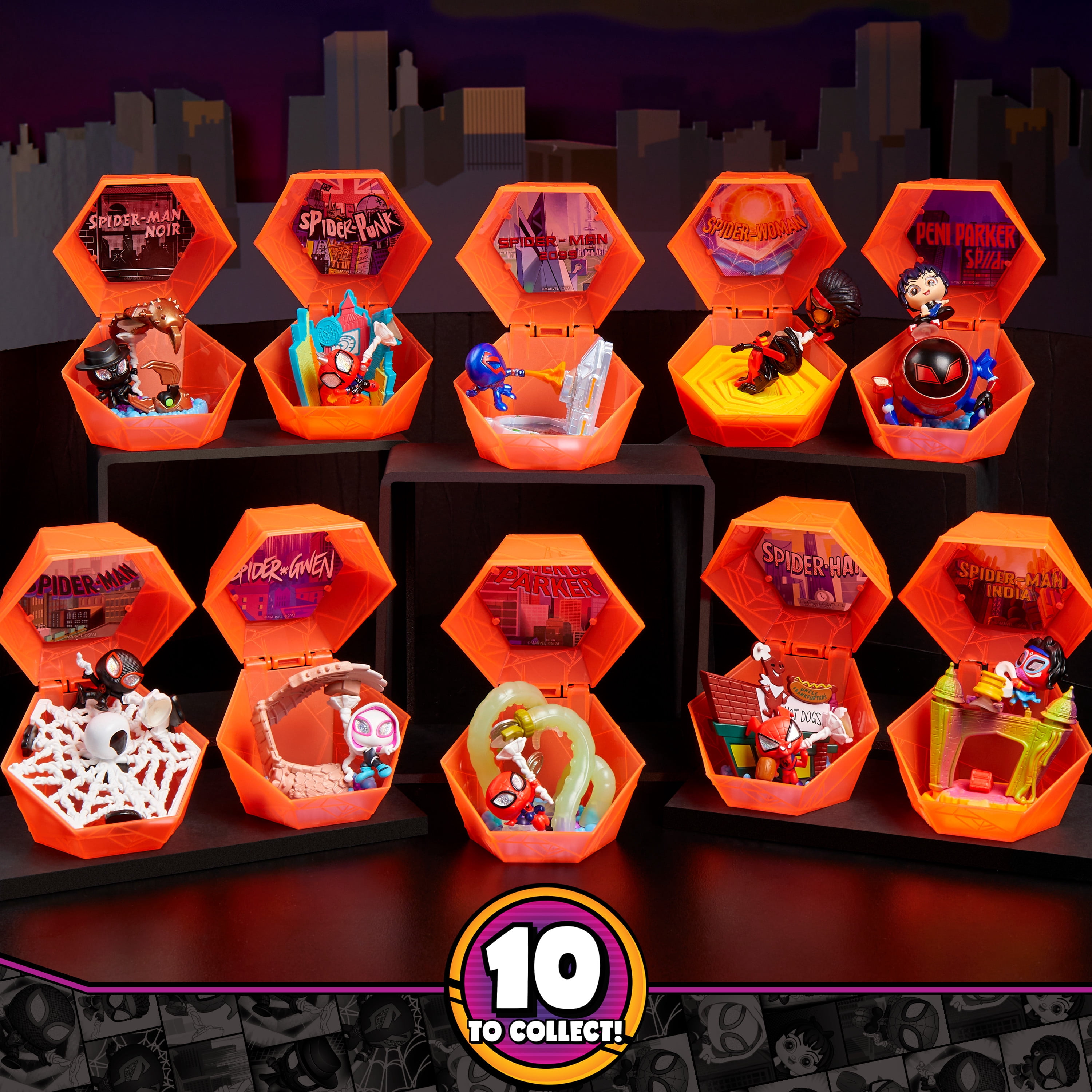 Marvel Doorables Spider-Verse Collector Capsule, Collectible Toy Figures, Boys and Girls Ages 5 Up