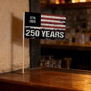250 Years America Stick Flag, 250 Anniversary Small Handheld Flag for USA Patriotic Freedom, 1776-2026 Independence Day Party Favors Supplies Celebration Parades Decor