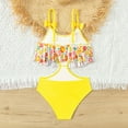 thumbnail image 4 of Kids Swimsuits Kids 1 Pices Swimsuit Beach Bathing Suit Girls Toddler Cute Swimwear Bathing Suits Girls Yellow 11 Years-12 Years, 4 of 7