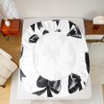 thumbnail image 5 of Feelyou Fashion Black Bow Queen Sheet Sets, Cool Girl Ribbon Style Bed Set, 4 Pieces, 5 of 7