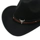 thumbnail image 5 of Sombrero de Vaquero, Accesorios de Sombrero, Accesorios de Vestir, Decoración de Verano, Sombrero con Protección Solar, Sombrero de , Gorras Pa Negro Salvador Dali Sombrero de vaquero occidental, 5 of 6