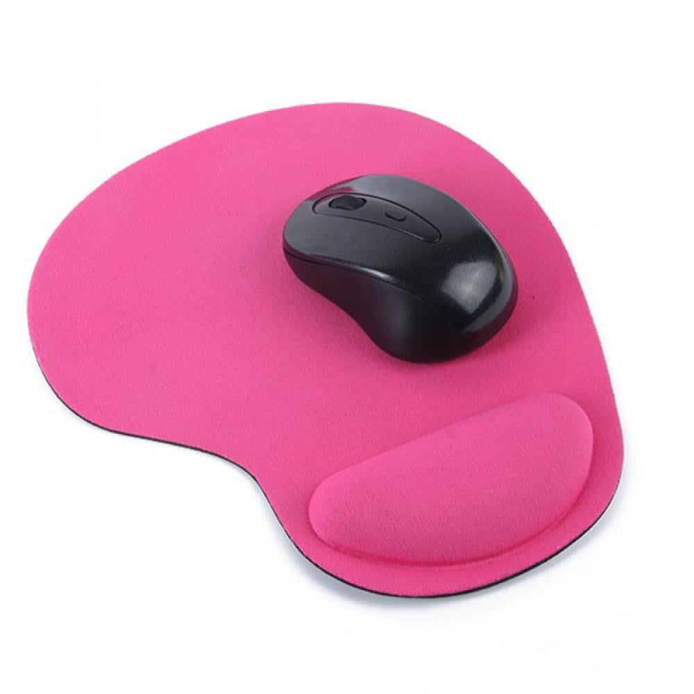 Gaming Mouse Pad with Gel Wrist Rest Support Protect Your Wrists Gaming Office Memory Foam Mouse Pad with Wrist Non-Slip Rubber Base Desk Pad for Computer Laptop Mac Black Travel 