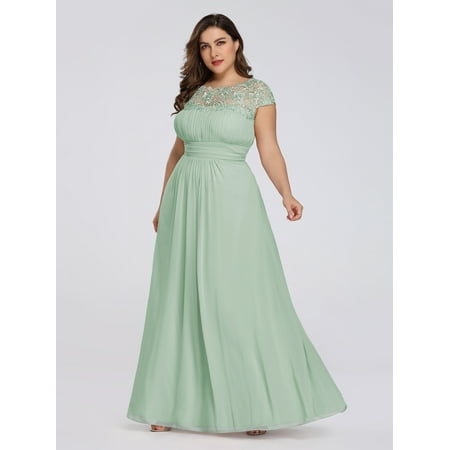 Red Lace Prom Dresses 2015 Ever-Pretty Womens Vintage Floral Lace Long Formal Evening Party Mother of the Bride Maxi Dresses for Women 99932 Grey US4 ()