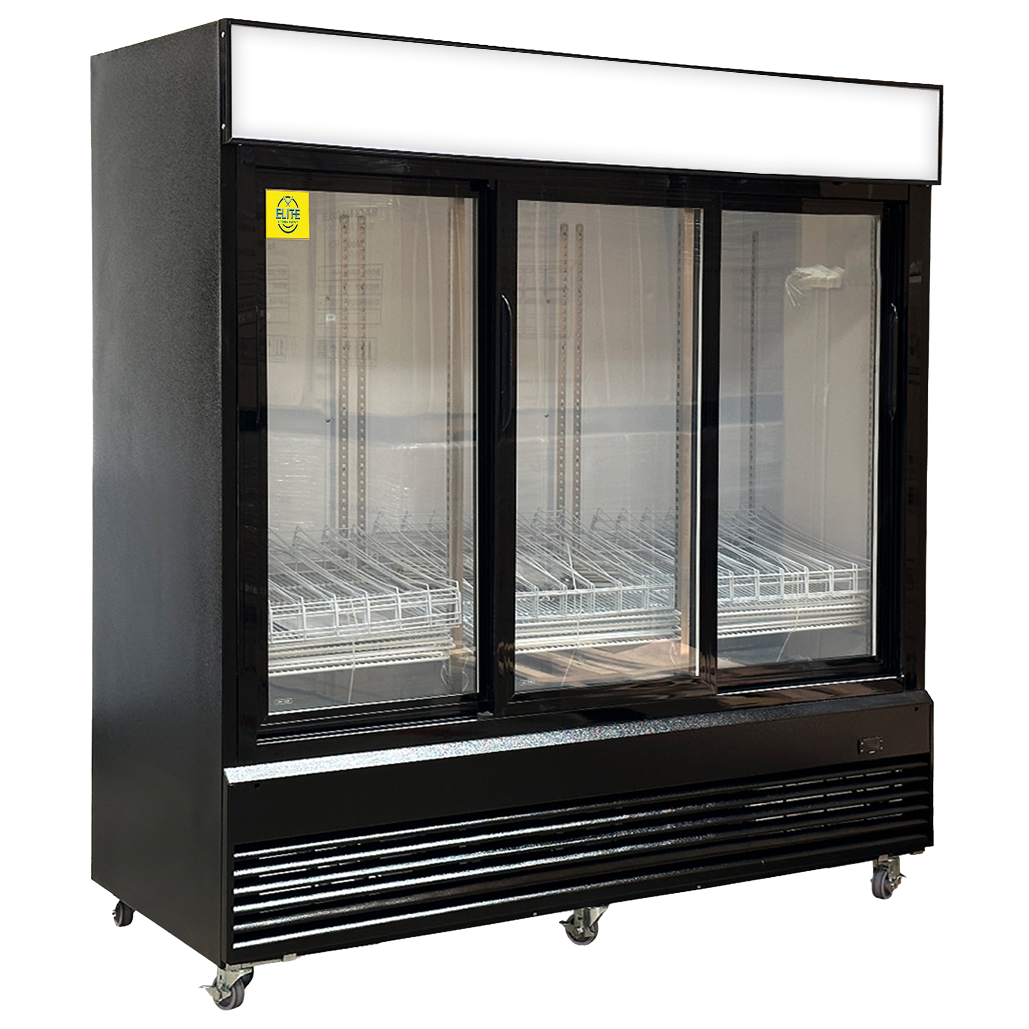 78 in. 3-Glass Door Merchandiser Cooler 59 Cu.Ft. Commercial Refrigerator, Beverage Display, Auto Defrost NSF ETL
