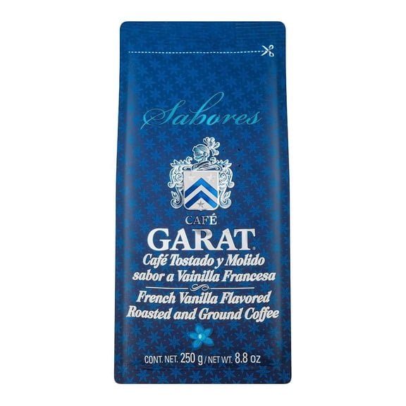 Café Garat   molido sabor vainilla francesa 250 g