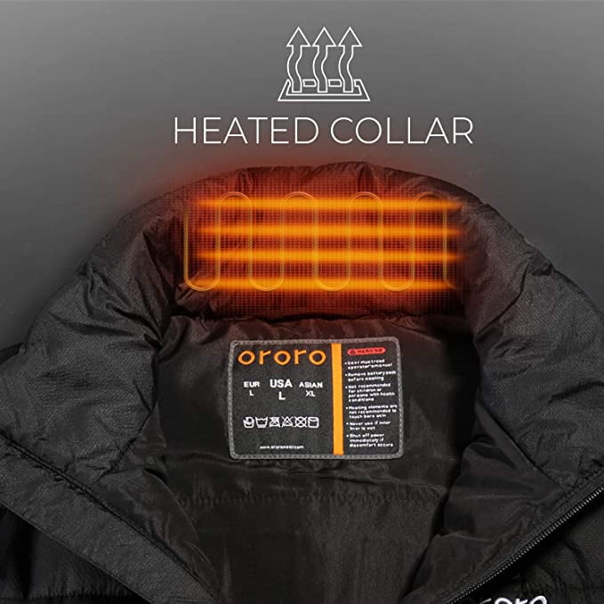ORORO Gilet Chauffant pour Homme avec Batterie Noir M Walmart