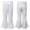 thumbnail image 1 of inhzoy Little Big Kids Shiny Metallic Elastic Bell Bottoms, 1 of 7