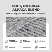 Mary Maxim Alpaca Yarn Medium Worsted Weight Grey Tweed Yarn 262 Yards