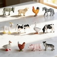 thumbnail image 4 of Lifelike Realistic Bird Figurine Decorative Desktop Ornament Chicken Goose Animal Display Model 12PCS, 4 of 6