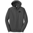 thumbnail image 1 of Gravity Outdoor Co. Hombres Fleece Fleece Full-Zip Hoodie - Logo negro - Gris de hierro - Pequeño Gravity Outdoor Co. Chaqueta, 1 of 1