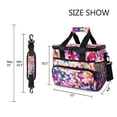 thumbnail image 3 of FORMRS Insulated Cooler Bag 24 Cans Capacity Soft Leakproof Lunch Box with Side Pockets, Purple Colorful Circles, 3 of 7