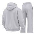 thumbnail image 4 of UDAUDU Men 2 Piece Tracksuit Full Zip Hoodie Loose Fit Oversized Zip‑Front Hooded Jacket with Wide‑Leg Sweatpants, Soft Fleece Fall Winter Casual Outfit XL, 4 of 6