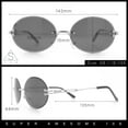 thumbnail image 3 of Mens Luxury Rimless Oval Rich Gangster Metal Rim Sunglasses Gold - Black, 3 of 8