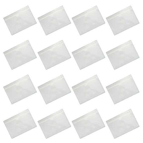 20pcs Top-open Card Holder Self-adhesive Index Card Holder Library Card Pockets
