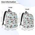 thumbnail image 2 of Bingfone Cute Pug Dogs Print Canvas College Laptop Backpack, Large Capacity Lightweight College Bookbag Casual Daypack-Small, 2 of 5