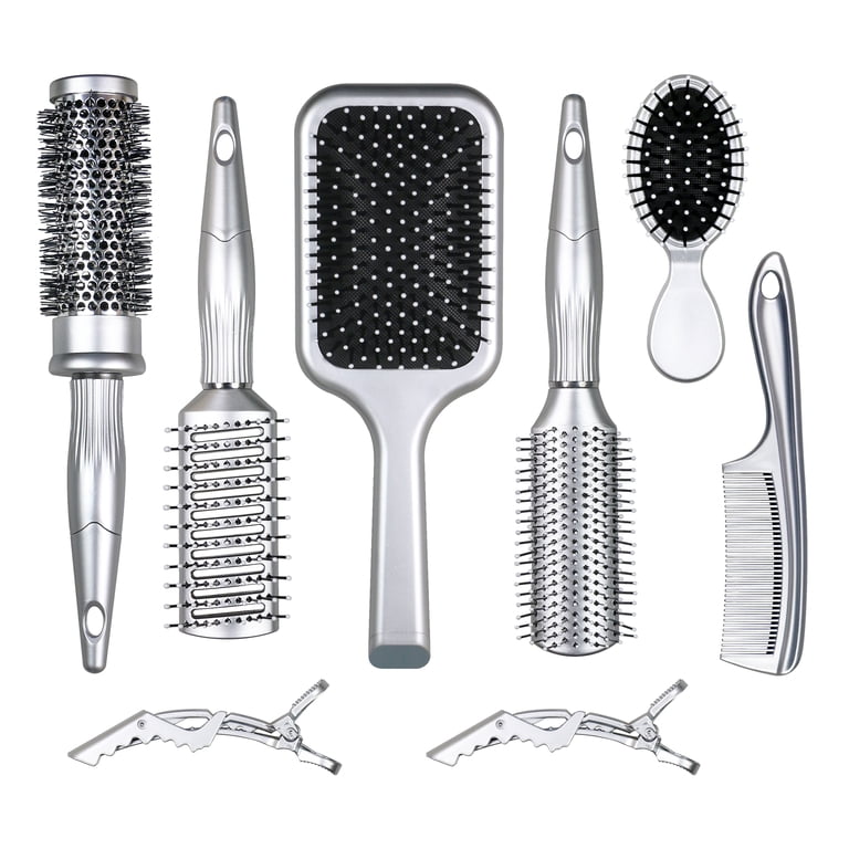 Hairbrush set faux silver lot Amazon.com: Creative Gifts International Comb & Brush Set  main image 4