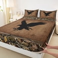 thumbnail image 3 of Homewish Safari Animal Eagle Queen Sheet Sets,Rustic Western Farmhouse Flat Sheet,Farm Tribal Queen Fitted Sheet For Kids,Luxury Bedroom Decor,4-Piece, 3 of 7