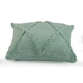 thumbnail image 3 of LR Home Sara Set of 2 Shag Diamond 18" x 18" Misty Jade Cotton Adult Decorative Throw Pillows, 3 of 3