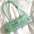 thumbnail image 4 of Women Polka Dot Jelly Shoulder Handbag, Mini Baguette Underarm Purse, Lightweight Waterproof Casual Small Handbag for Daily Shopping Dating Street Wear Multiple Candy Colors, 4 of 5
