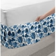 thumbnail image 2 of Hawaii Bed Skirt, Branch of Arecaceae Tree Polynesian of Triumph and Victory Spring, Elastic Bedskirt Dust Ruffle Wrap Around for Bedding Decor, 4 Sizes, Cobalt Blue Baby Blue, by Ambesonne, 2 of 2