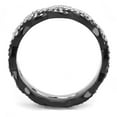 thumbnail image 4 of Womens Silver Black Ring Anillo Para Mujer Stainless Steel Ring with Top Grade Crystal in Clear Belicia, 4 of 4