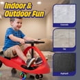 thumbnail image 5 of Lil’ Rider Wiggle Car for Kids with LED Wheels- Swing Car Ride on Toys for Ages 3+, Red, 5 of 7