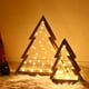 thumbnail image 4 of Adornos de madera para árbol de Navidad con guirnalda de luces | Luz nocturna de escritorio a pilas | Decoración navideña de madera natural para el hogar y la oficina, 4 of 4