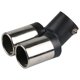 thumbnail image 1 of Universal Car Exhausts Dual Muffler Tip High Quality Double Pipe Chrome Finish Modified Exhaust Tips Tail Pipe 63mm~12611, 1 of 1