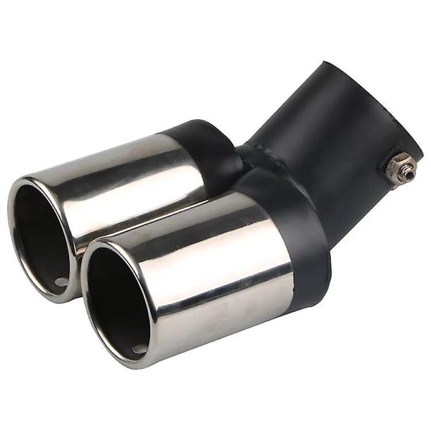 Universal Car Exhausts Dual Muffler Tip High Quality Double Pipe Chrome Finish Modified Exhaust Tips Tail Pipe 63mm~12611