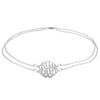 Personalized Double Strand Monogram Anklet in Sterling Silver