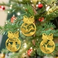 thumbnail image 3 of FastXmas 2025 12 Pcs Gold Acrylic Decortaions Set,3 x 4 Inch Merry Christmas Acrylic Hanging Ornament,3 x 4 Inch Gold 2D-Flat Ornaments Acrylic Ornament for Crafts, DIY Christmas Tree Ornaments, 3 of 3