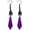 Purple, variant on Gothic Dark Bat Earrings for Women Unique Red Black Crystal Gems Bat Earrings Punk Style Bat Animal Earrings Retro Red Black Teardrop Dorian Style Earrings