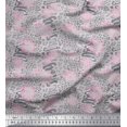 thumbnail image 1 of Soimoi Grey Velvet Fabric Leopard Animal Skin Decor Fabric Printed Yard 58 Inch Wide, 1 of 3