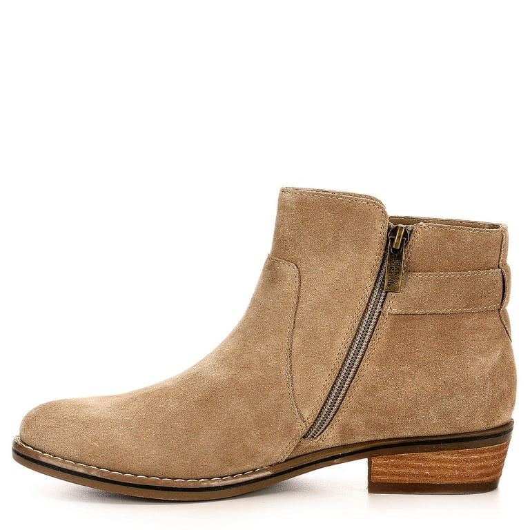 Franco Fortini Womens Brayden Low Heel Ankle Boot Shoes, Taupe, US
