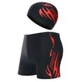 thumbnail image 2 of AXXD Workout Shorts Men Summer Leisure Hot Spring Beach Shorts Shorts Swimming Trunks + Swimming Cap New Arrival, 2 of 5