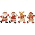 thumbnail image 4 of 4Pcs Merry Christmas Ornaments, Christmas Tree Accessories Santa Claus Bear Snowman Elk Fabric Toy Doll Hang Decorations Home Décor, 4 of 8