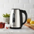Farberware Stainless Steel 1.7 Liter Electric Tea Kettle, Silver