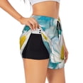 thumbnail image 3 of Lsque Daisy Flowers Printed Women's Running Shorts with Liner Pockets,Elastic Quick Dry Workout Athletic Gym Yoga Shorts,Womens High Waist Shorts-X-Large, 3 of 9
