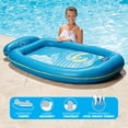 thumbnail image 4 of Aqua Leisure Inflatable Pool Float Water Comfort Lounge Lounger, Bubble Waves, 4 of 7