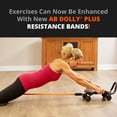 thumbnail image 3 of AB Dolly Plus Core Fitness Ab Exercise Workout Equipment & Resistance Bands, 3 of 12