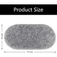 thumbnail image 5 of Dwelke Fluffy Rugs for Bedroom,Shag Cute Area Rug for Girls/Boys and Kids Baby Room Home Decor,Oval Indoor Carpet for Nursery Dorm Living Room 2.6'x5.3'Gray, 5 of 6