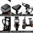 thumbnail image 5 of JUN LING Electric Scooter-1600W Motor 11" Off Road Tubeless Tires, up to 34MPH and 50Miles, E Scooter for Adults with Seat and Storage Box, 5 of 10