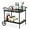Dark Brown, variant on HOMEFUN Outdoor Kitchen Island Wicker Serving Console Cart & Grill Bar Table Waterproof with Wheels and Ice Bucket Backyard and BBQ Prep, Brown