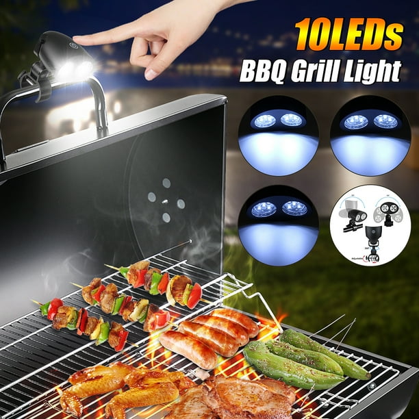 10 LEDs BBQ Grill Light Super Bright Battery Powered ...